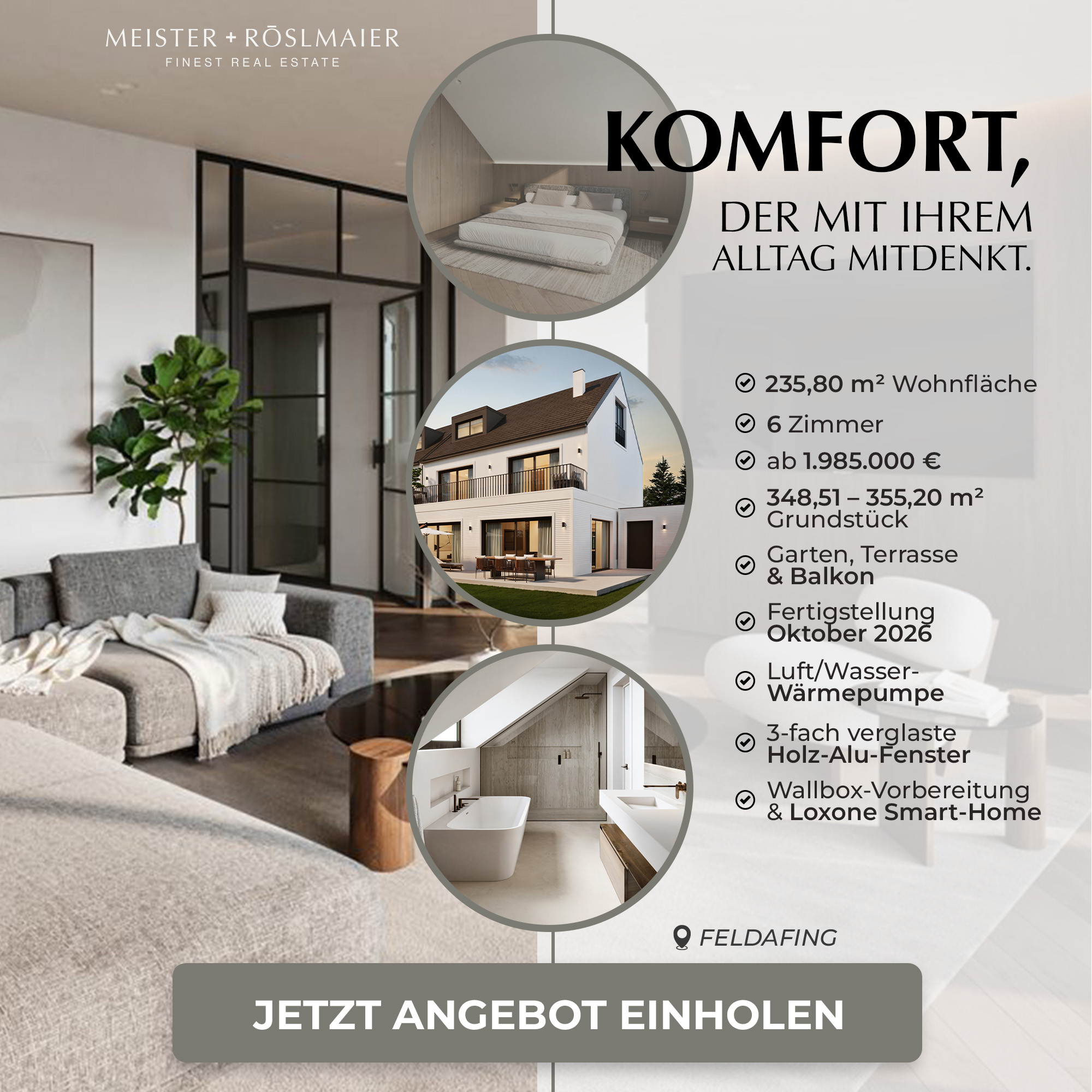 Werbemotiv Meister + Röslmaier — Komfort und Ausstattung