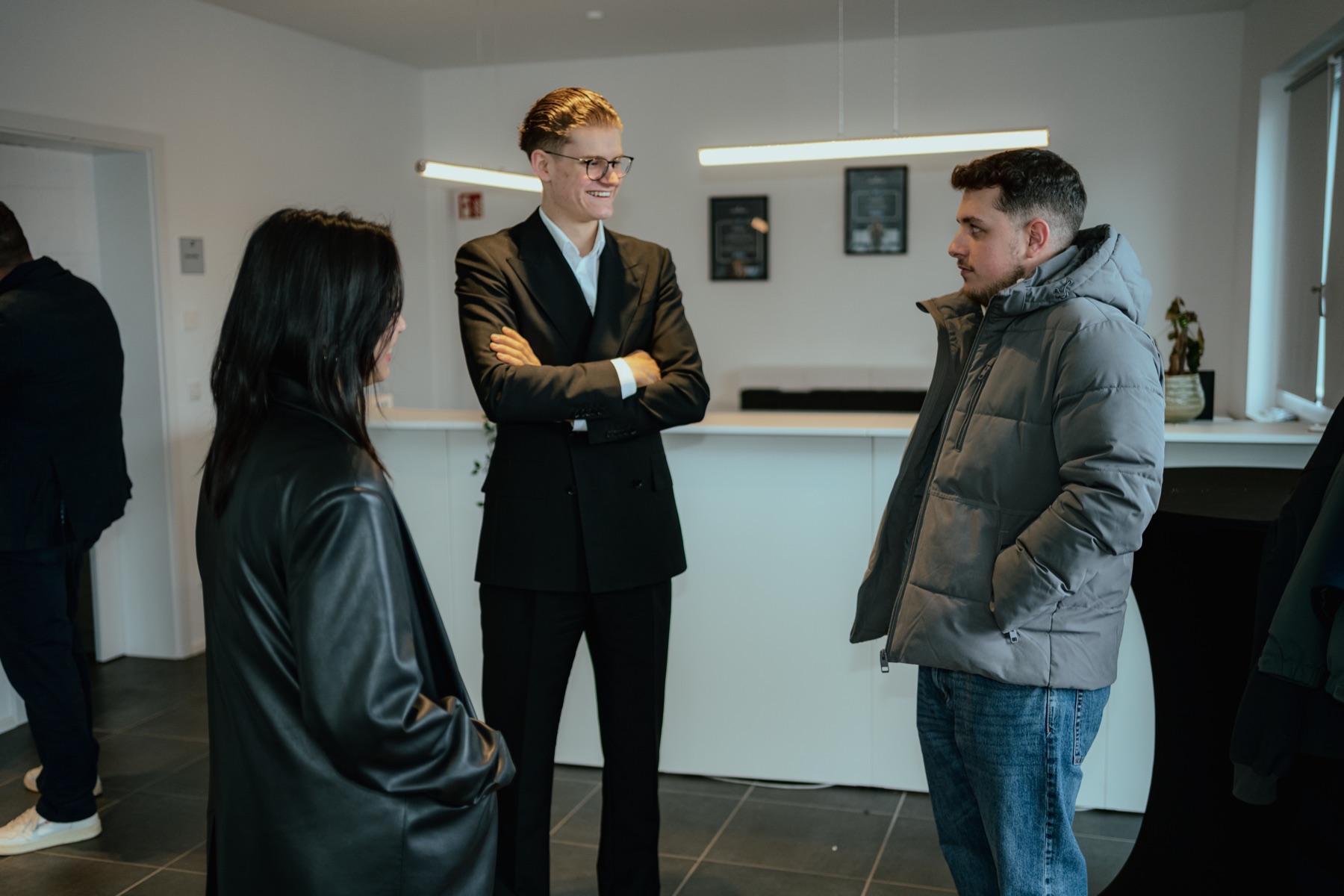 Gespräch beim Anfragenfluss-Event